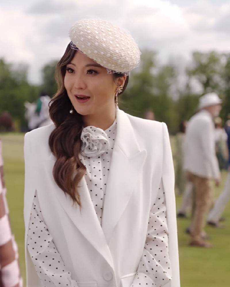 Emily In Paris S04 Ashley Park White Cape Coat