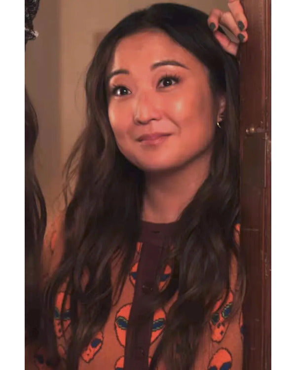 MindyChenTV-SeriesEmilyInParisS04AshleyParkOrangeAlienCardigan