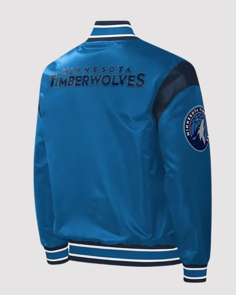 Minnesota Timberwolves Starter Force Play Blue Varsity Jacket