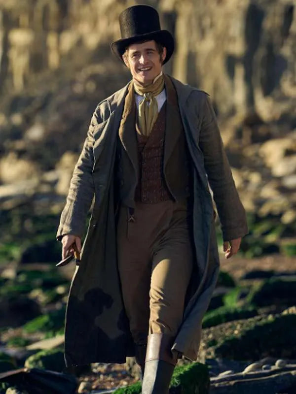 Miss Austen 2025 Max Irons Grey Trench Coat