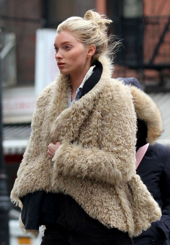 Elsa Hosk Looks Stylish In A Sheep-like Jacket