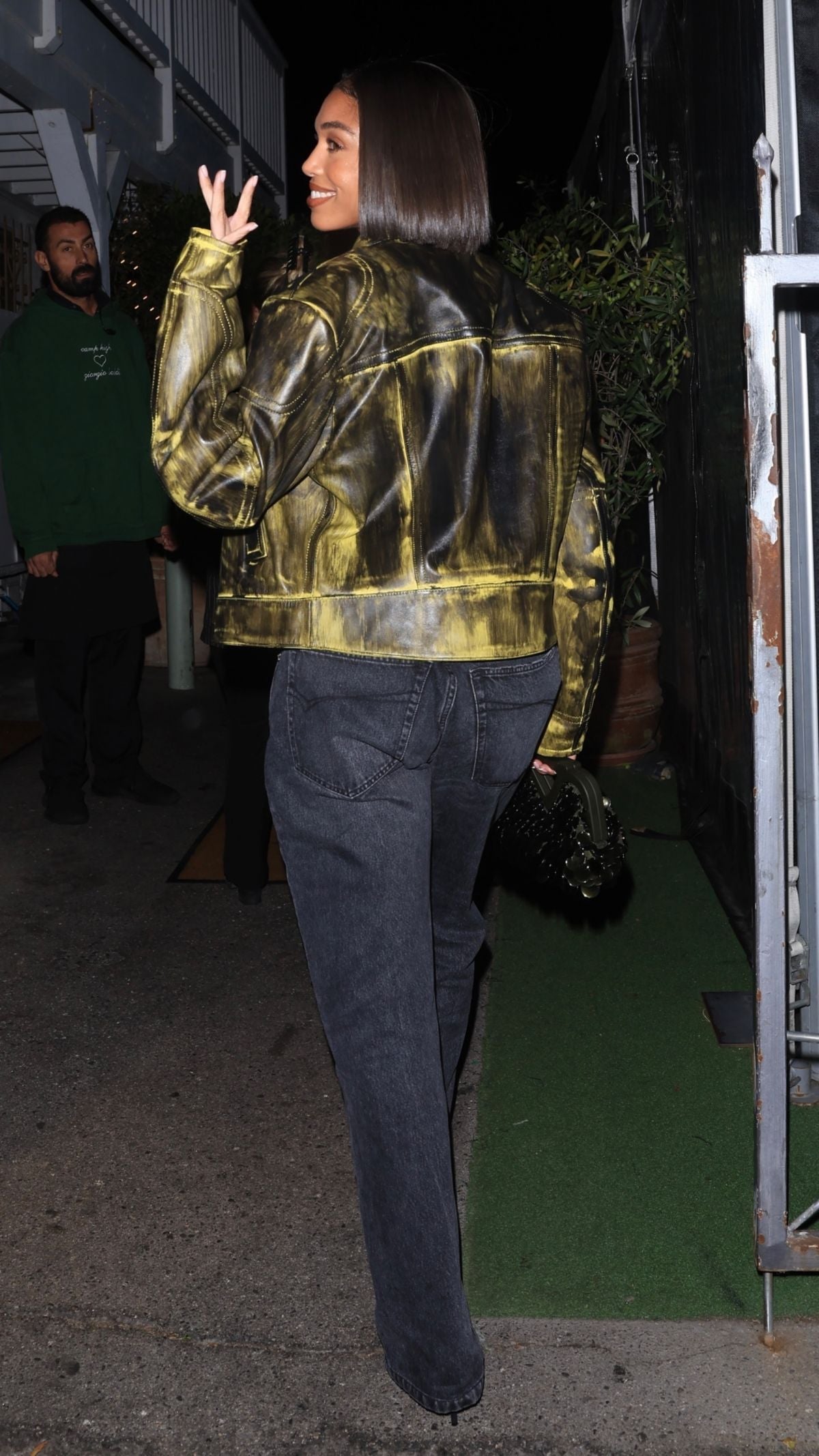 Lori Harvey Santa Monica Leather Jacket