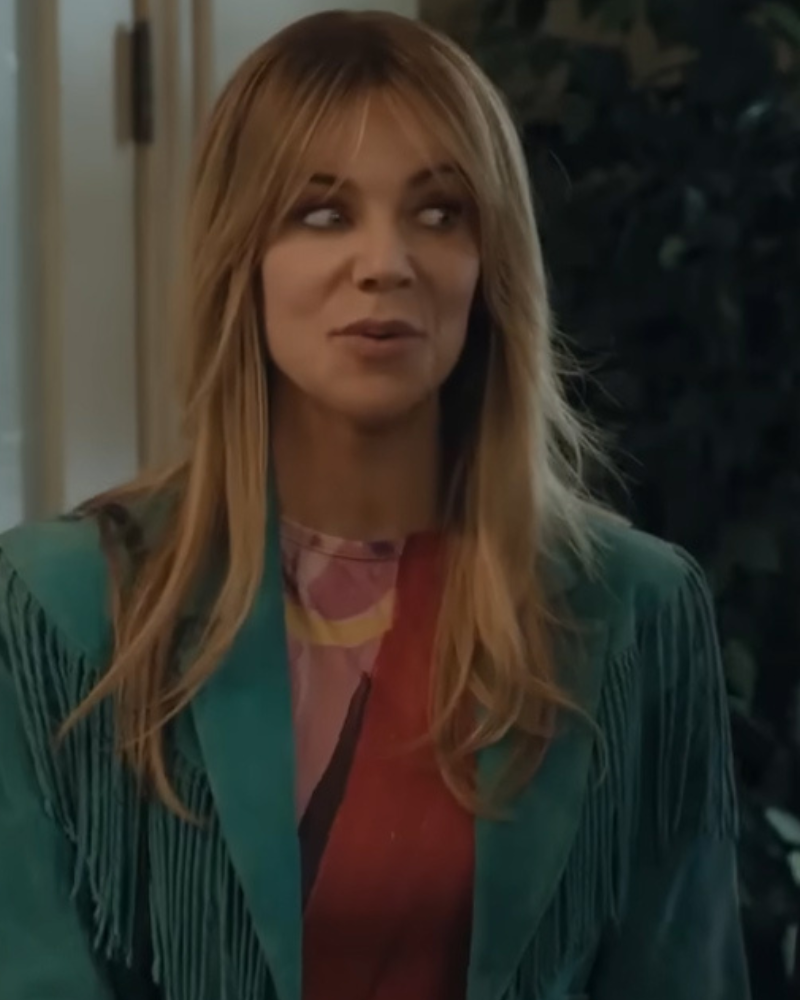 Morgan High Potential Green Fringe Jacket