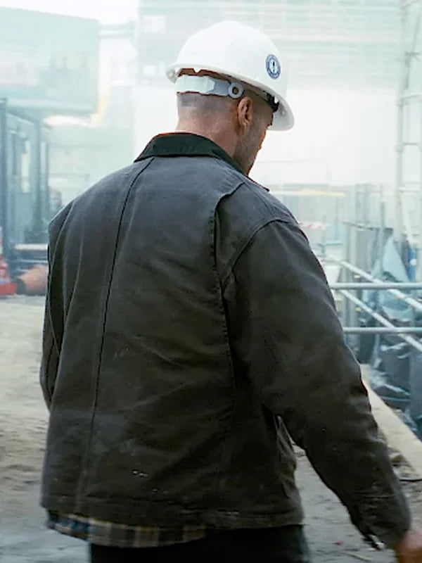 Jason Statham A Working Man 2025 Grey Jacket