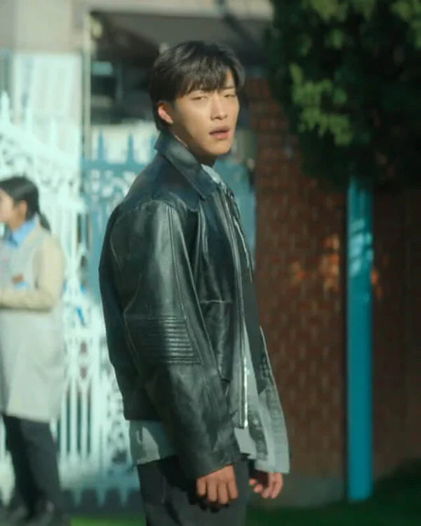 Mr. Plankton Woo Do Hwan Black Leather Jacket