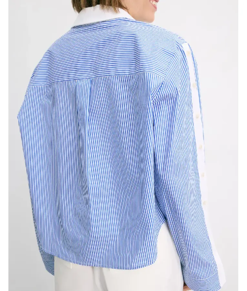 NBC News Daily 2025 Kate Snow Striped Top