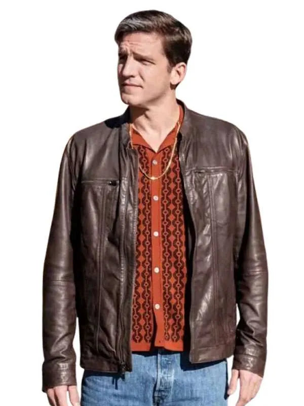 Dwayne Pride NCIS Origins S02 Brown Leather Jacket