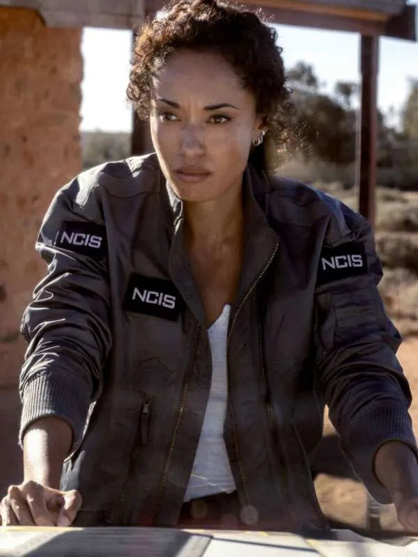 Olivia Swann NCIS Sydney S03 Grey Bomber Jacket