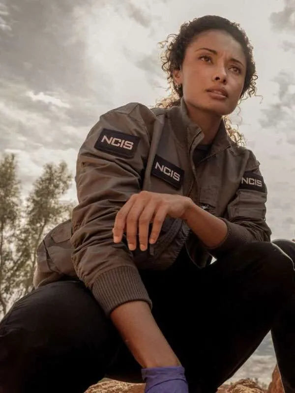 Olivia Swann NCIS Sydney S03 Grey Bomber Jacket