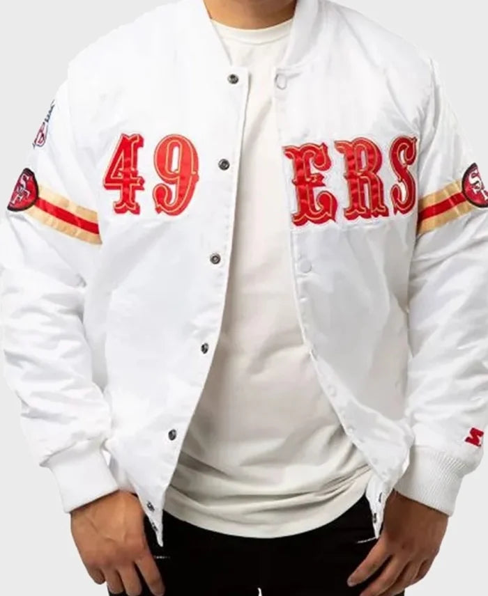 NFL San Francisco 49ers Starter White Jacket