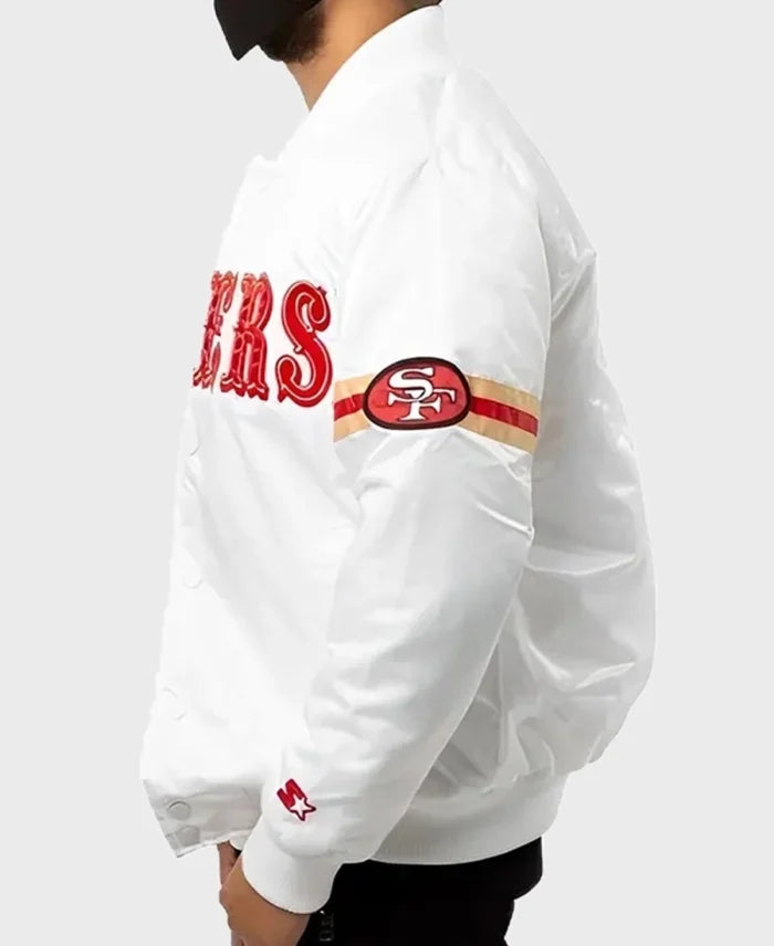 NFL San Francisco 49ers Starter White Jacket