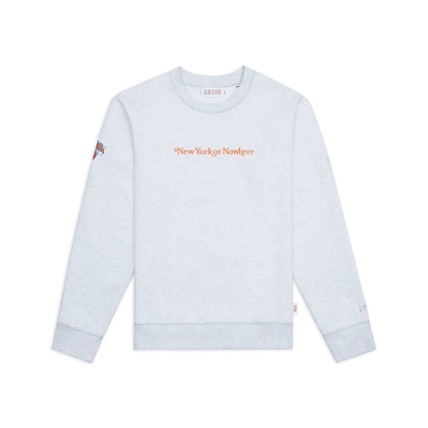NYON x Knicks White Heather Embroidered Signature Crew