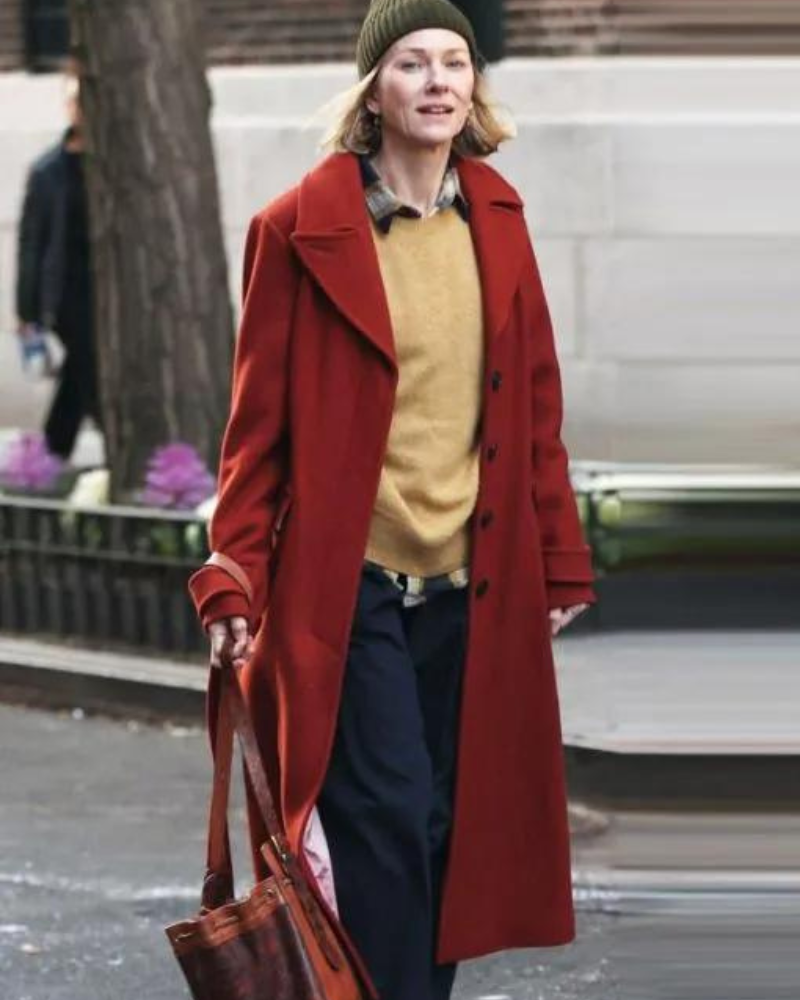 The Friend 2024 Naomi Watts Red Trench Coat