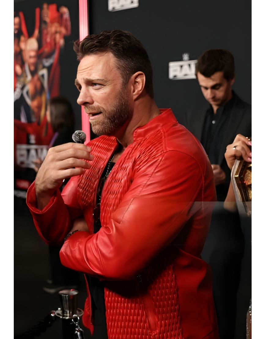 LA Knight Red Leather Jacket