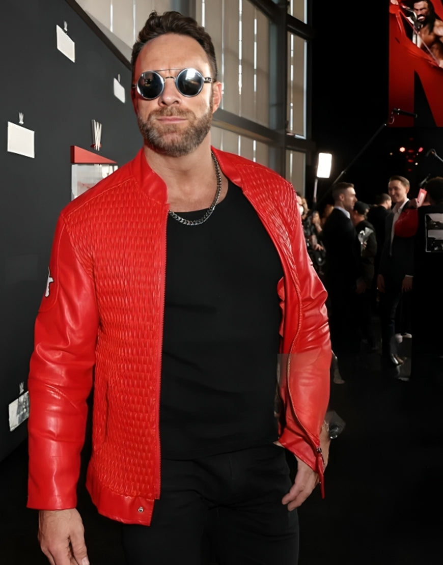 LA Knight Red Leather Jacket