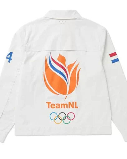 Denham Netherlands Olympic Team White Jacket