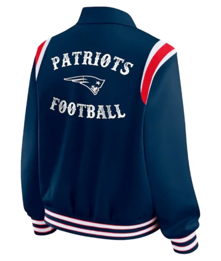 New England Patriots WEAR By Erin Andrews Navy Varsity Jacket