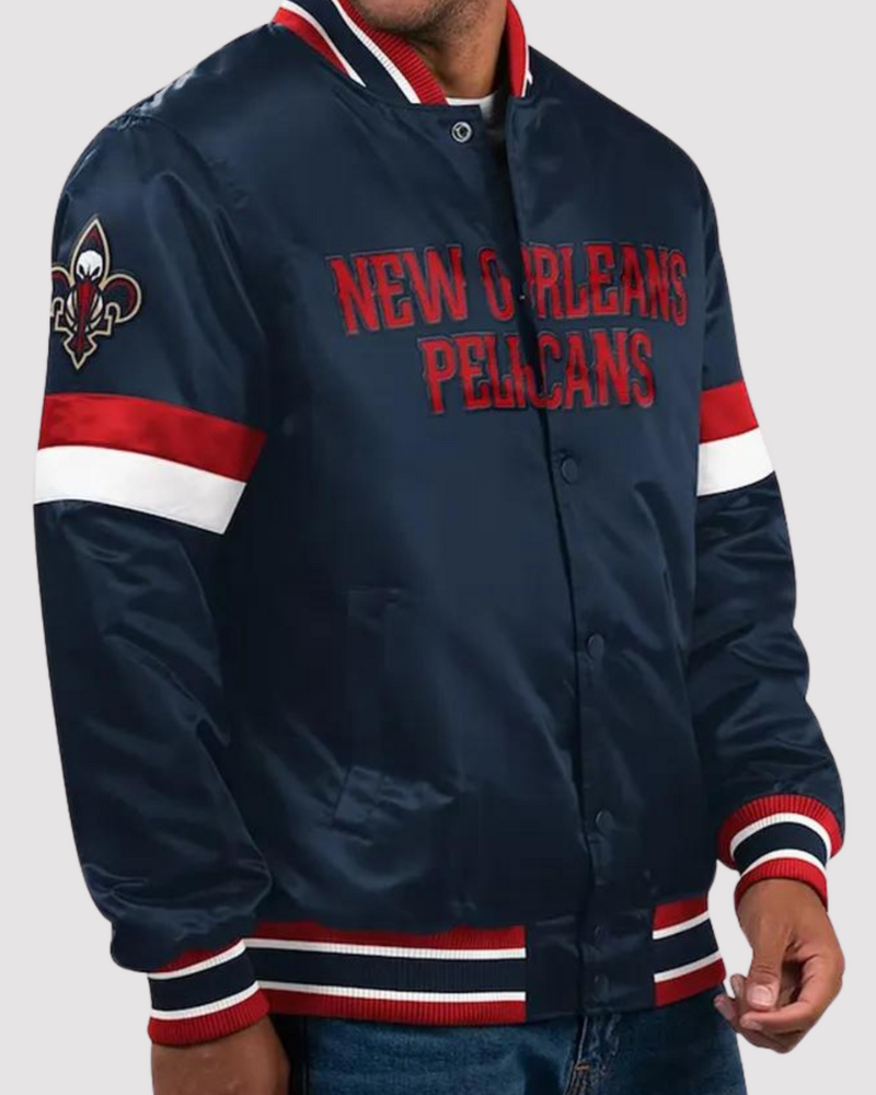 New Orleans Pelicans Home Game Navy Varsity Jacket
