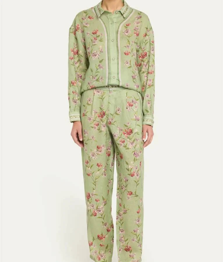 New York Living Tamron Hall Green Shirt