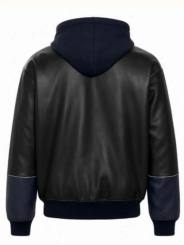 Timothee Chalamet Yankees Game 2025 Black Bomber Jacket