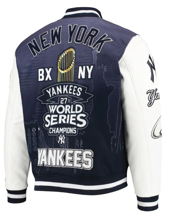 New York Yankees Pro Standard Navy Remix Varsity Jacket