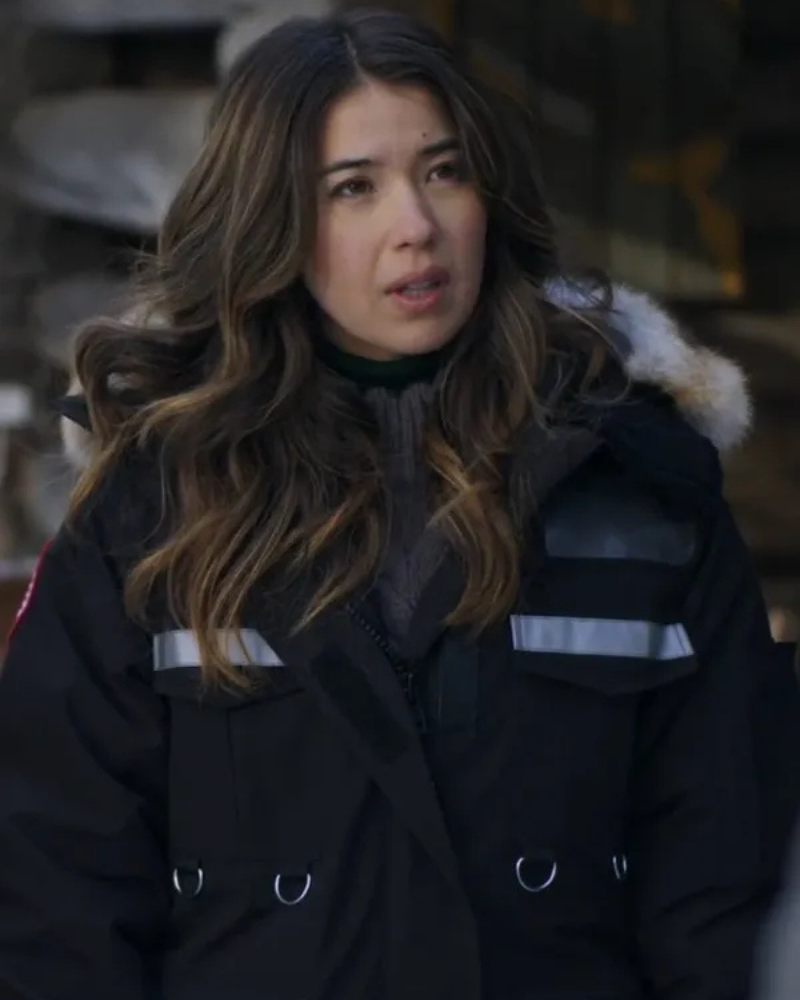 NicholeSakuraTheFinnishLineBlackShearlingHoodedJackets