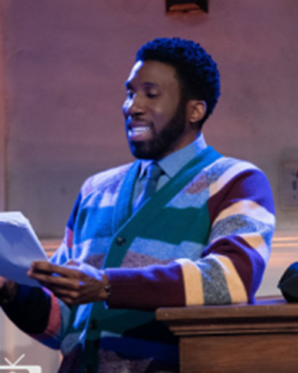 Night Court S03 Nyambi Nyambi Multicolor Striped Cardigan