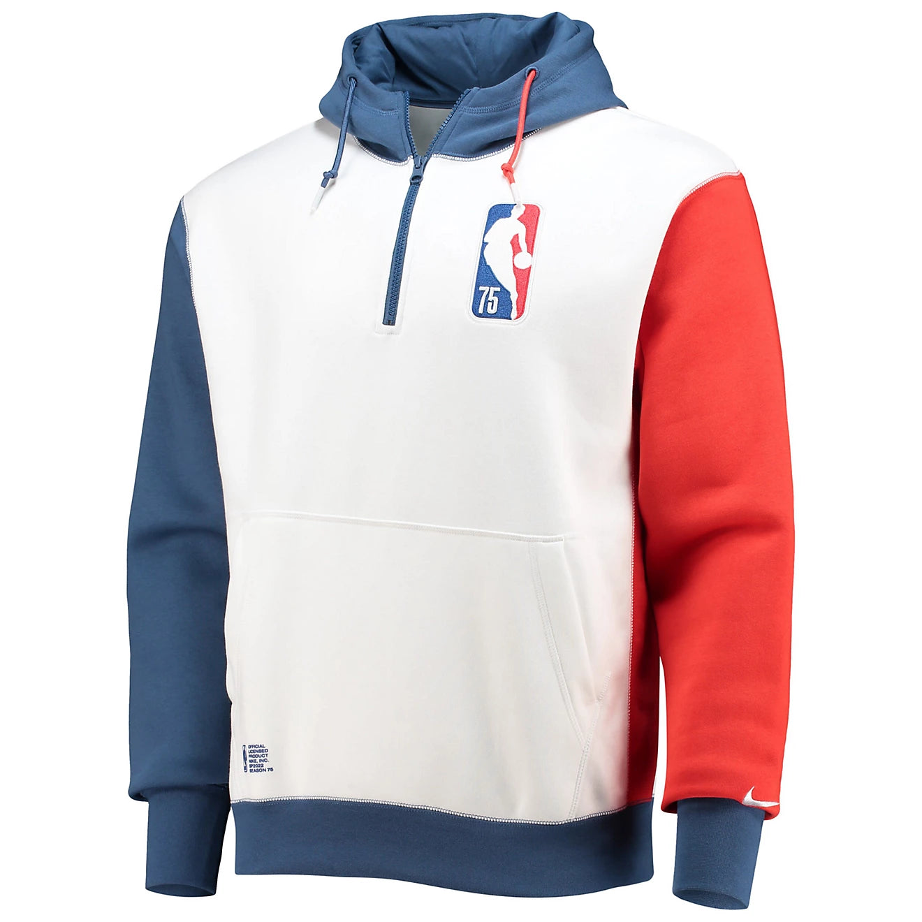 Nike /Blue NBA Team 31 75th Anniversary Courtside Fleece Half-Hoodie