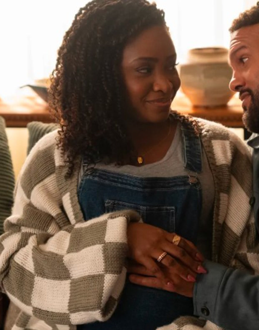 NoGoodDeed2024TeyonahParrisCheckeredCardigan