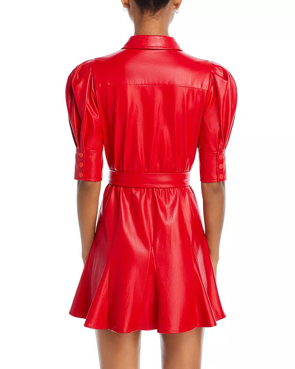 NoGoodDeedS01LindaCardelliniRedLeatherDress