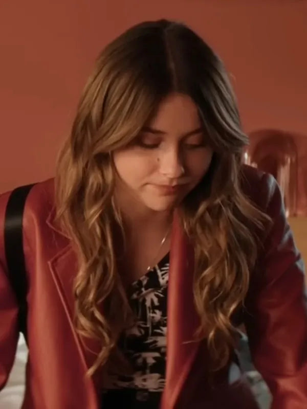 Nicole Wallace Culpa Tuya 2024 Red Leather Blazer