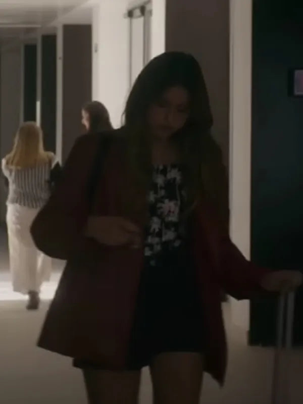 Nicole Wallace Culpa Tuya 2024 Red Leather Blazer