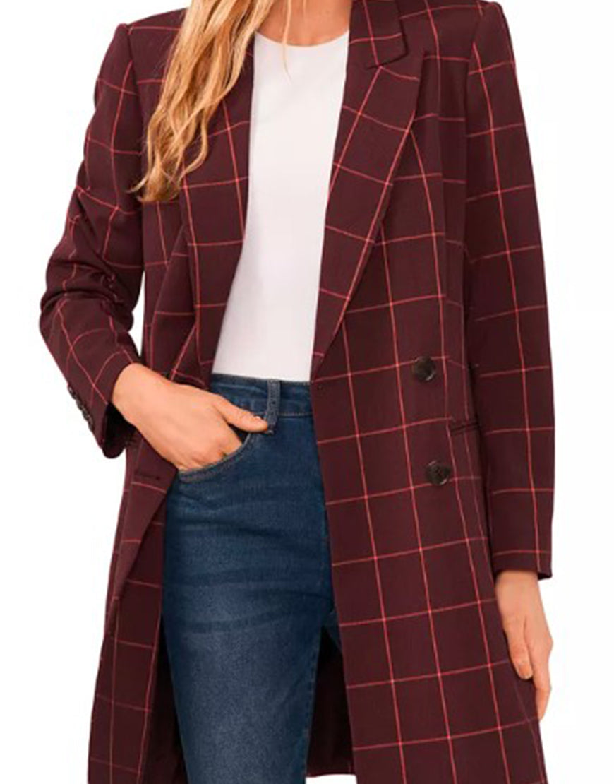 The Night Agent S02 Arienne Mandi Plaid Coat