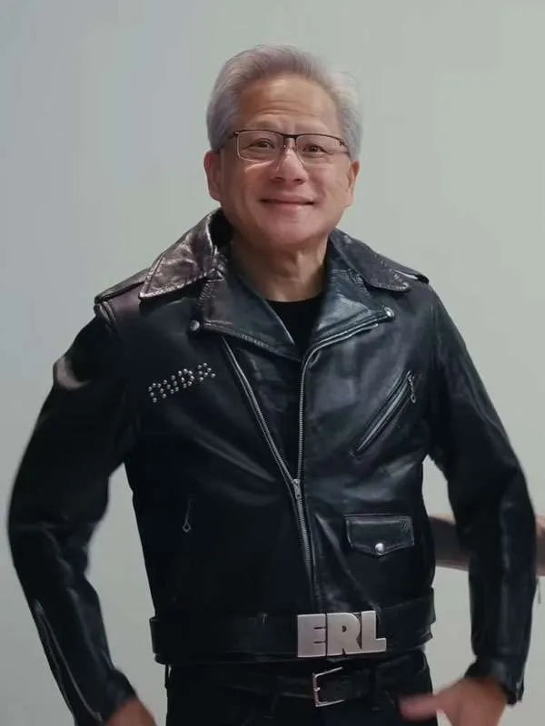 Jensen Huang Leather Jacket