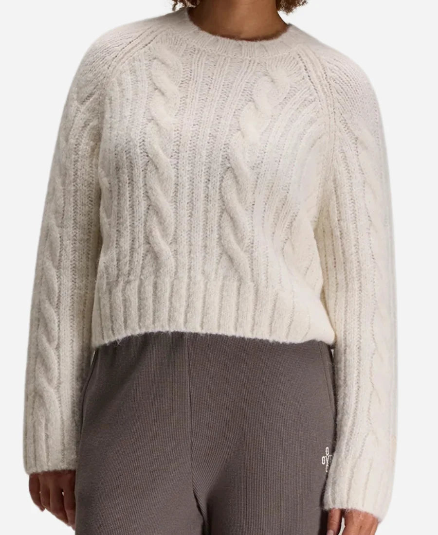 OVO Cropped Cableknit Sweater