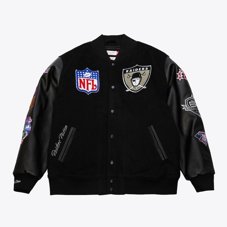 Oakland Raiders Black Varsity Jacket