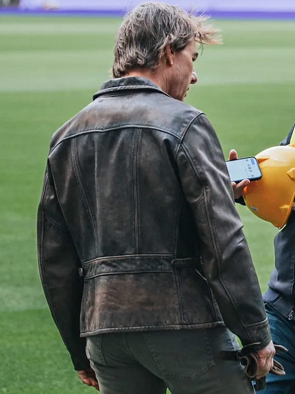 Tom Cruise Paris Olympics 2024 Brown Jacket