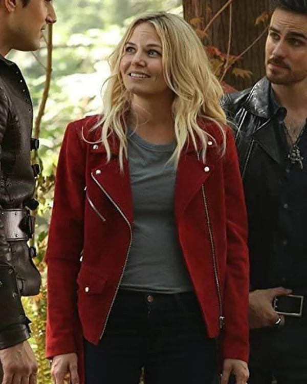 Once Upon a Time Emma Swan Red Biker Jacket