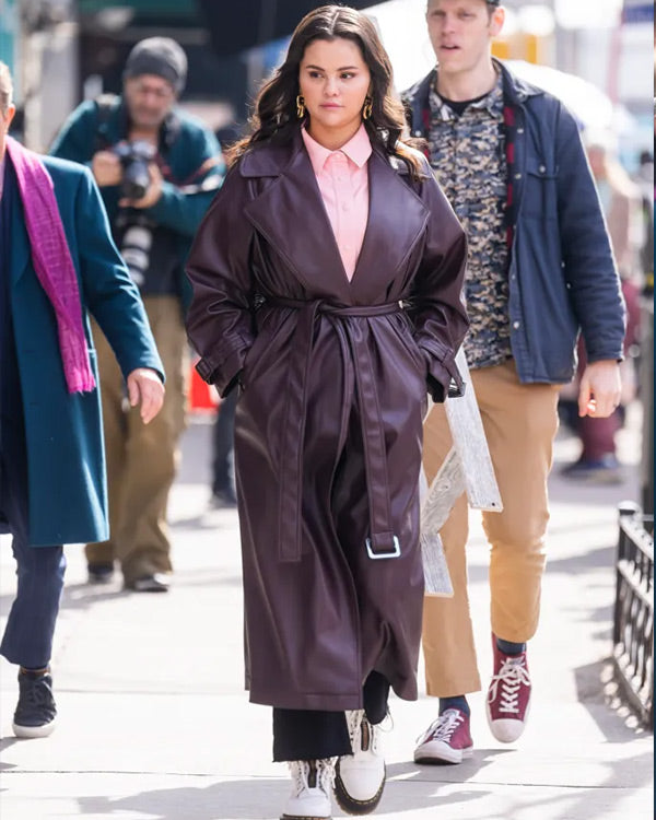 Only Murders In The Building S03 Selena Gomez Brown Trench Coat