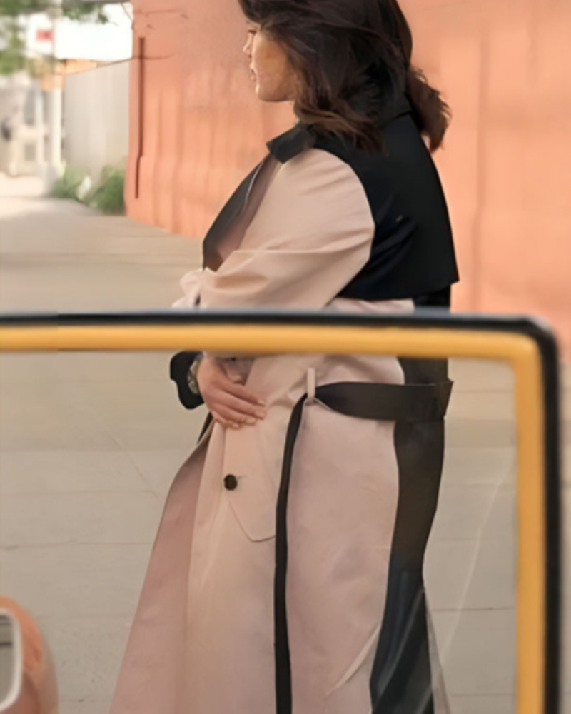 Only Murders In The Building S04 Selena Gomez Two Tone Coat