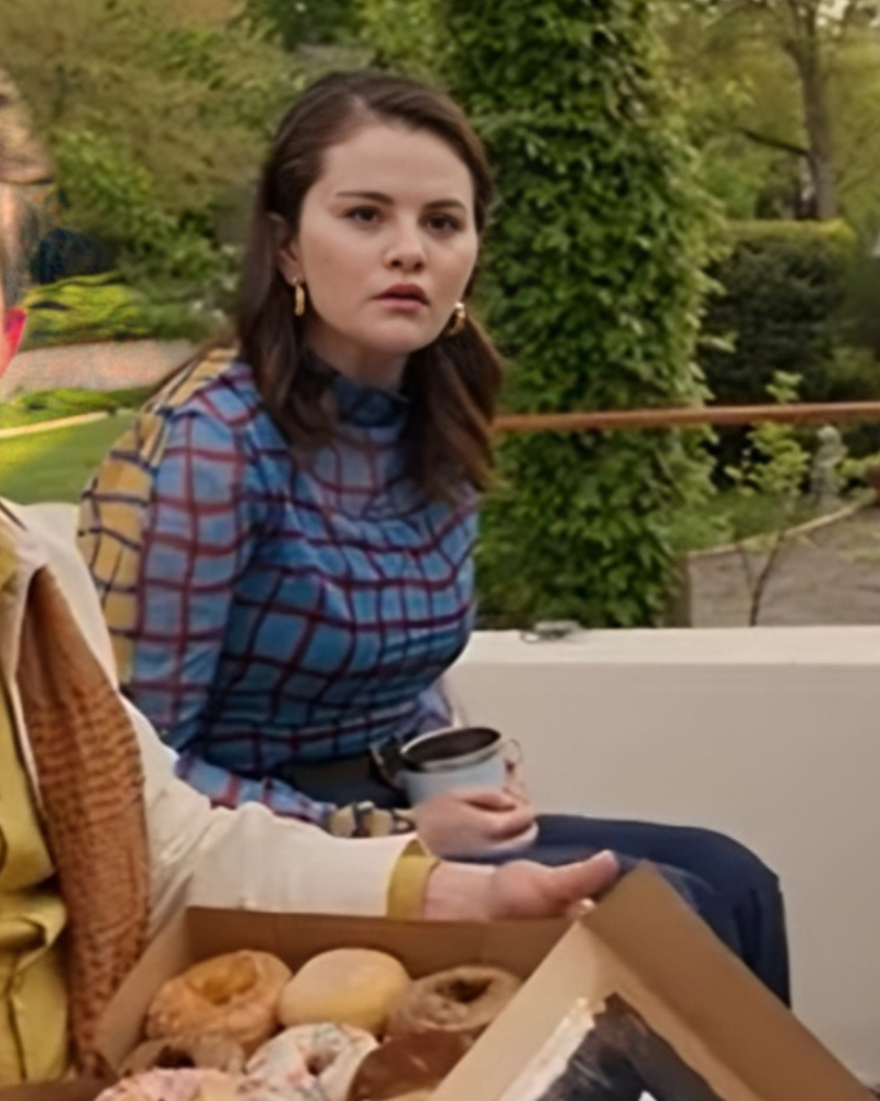 Only Murders In The Building S04 Selena Gomez Plaid Combo Top