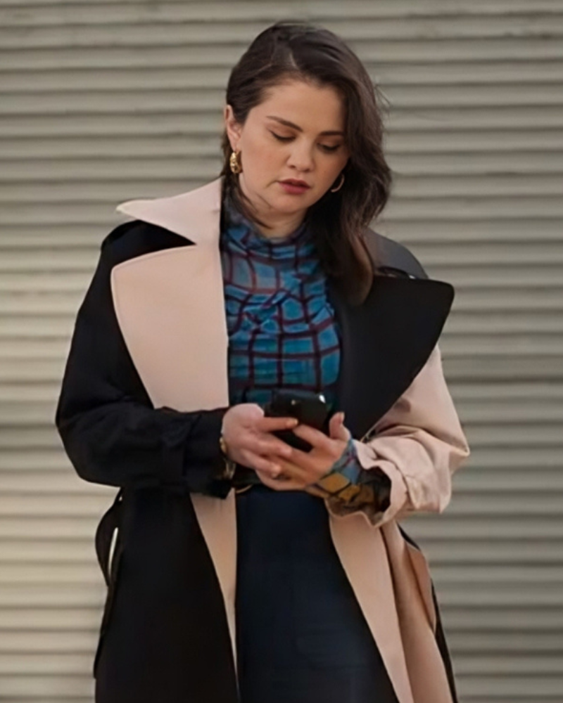 Only Murders In The Building S04 Selena Gomez Two Tone Coat