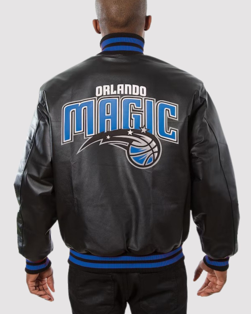 Orlando Magic Jh Design Black Varsity Jacket