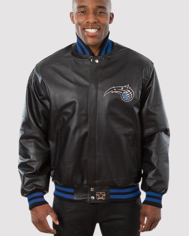 Orlando Magic Jh Design Black Varsity Jacket