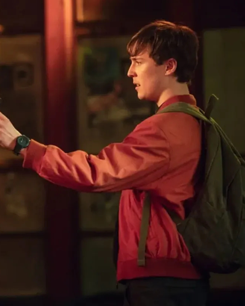 OscarKennedyMissingYou2025RedBomberJacket