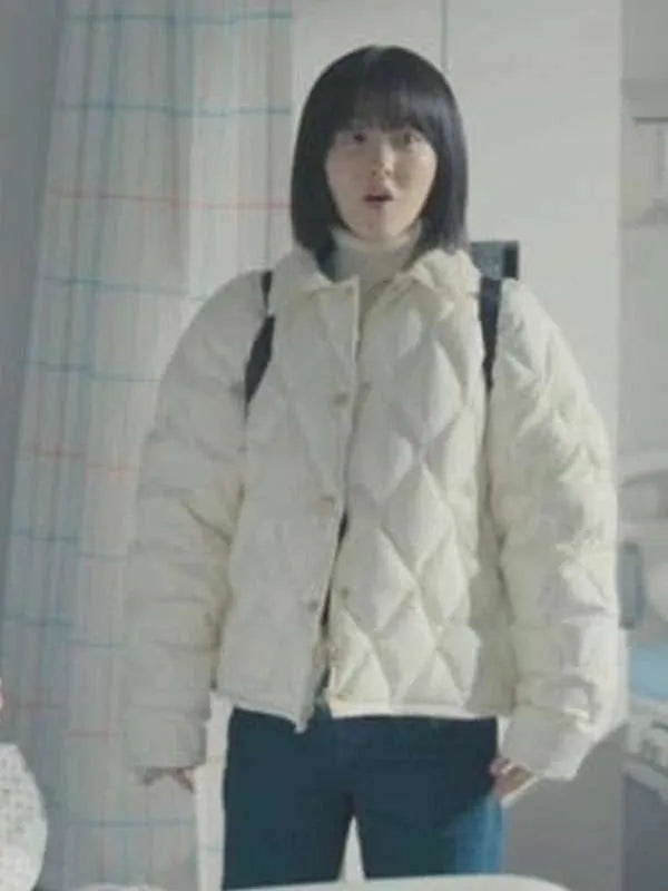 Park Bo-young Our Unwritten Seoul White Puffer Jacket