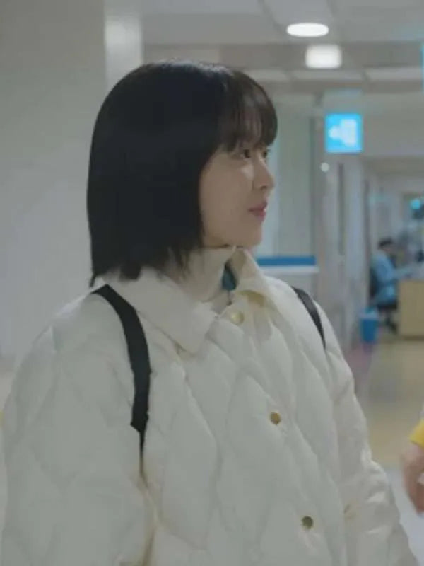 Park Bo-young Our Unwritten Seoul White Puffer Jacket