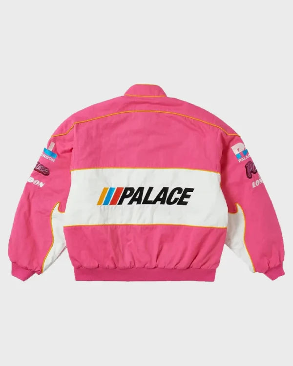 Palace Fast Pink Cotton Varsity Jacket