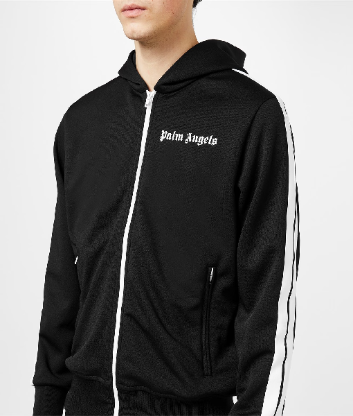 Palm Angels Side Stripe Black Hoodie