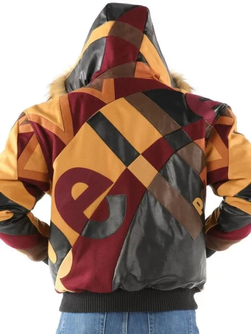Pelle Pelle Abstract Pattern Mustard Woolen Jacket